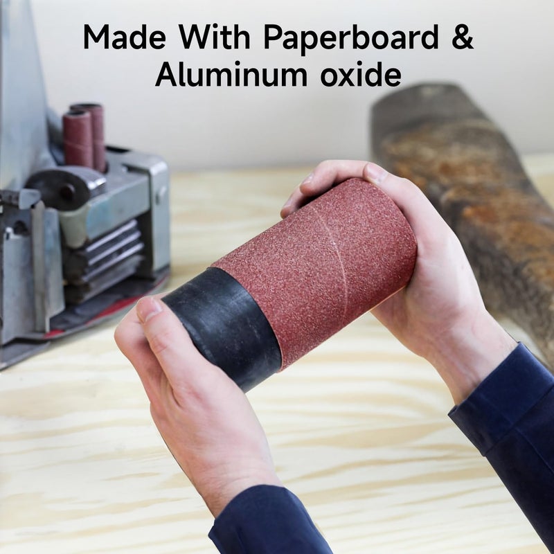 Shineboc Spindle Sander Sleeves for Spindle Sander 150 Grit Sandpaper, 115mm Length, 6 Different Diameters 1/2 in., 3/4 in., 1 in., 1-1/2 in., 2 in. and 3 in - Image 3